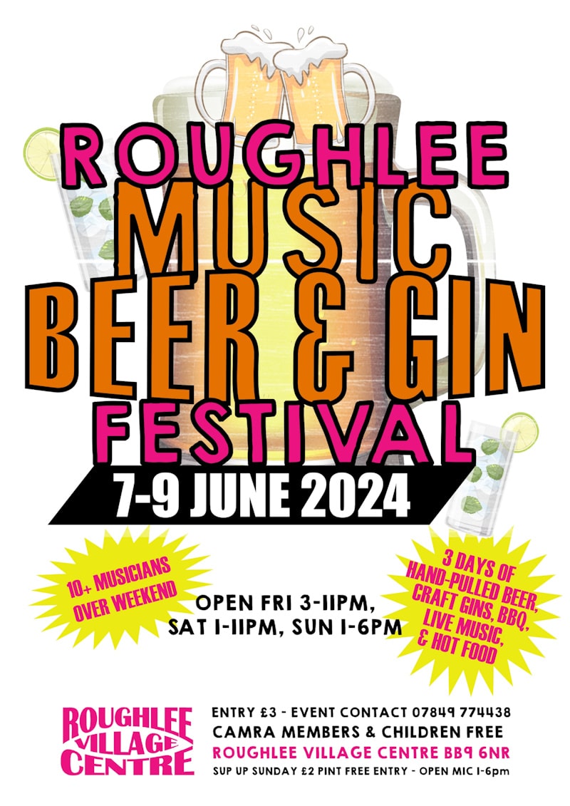 Roughlee Music Beer Gin festival 2024
